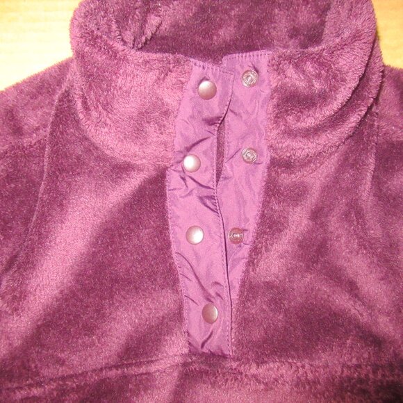 Lands’ End Quarter-Snap Purple Fleece Pullover | Size Medium Tall (10–12) - Picture 4 of 13